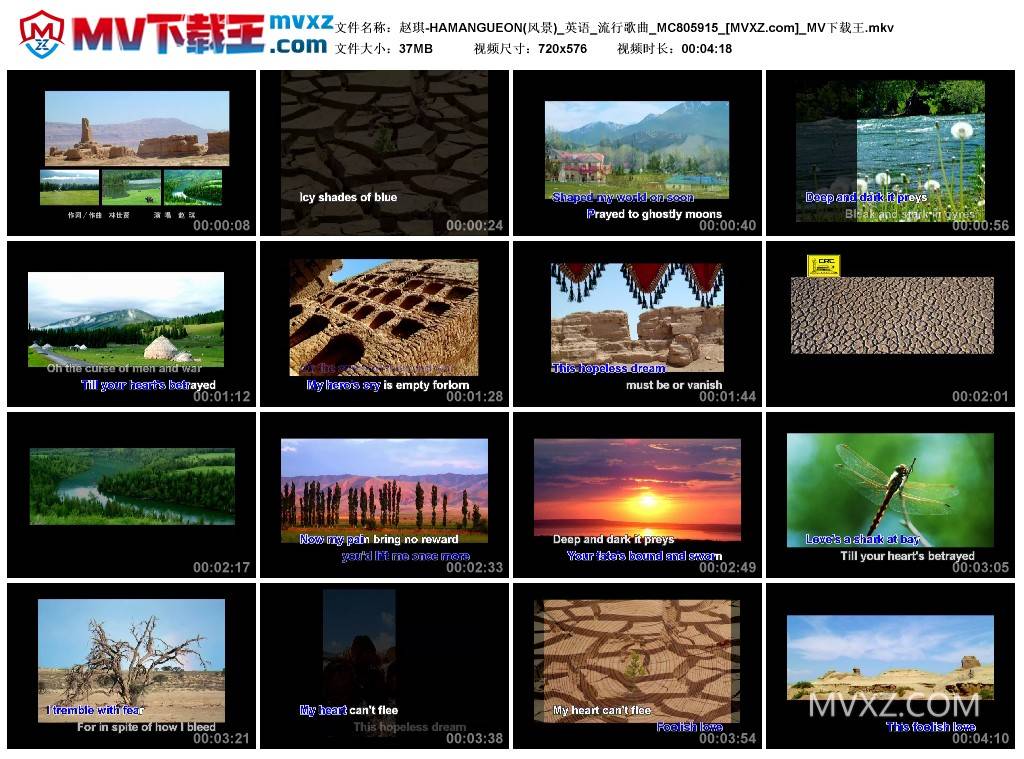 赵琪-HAMANGUEON(风景)_英语_流行歌曲_MC805915